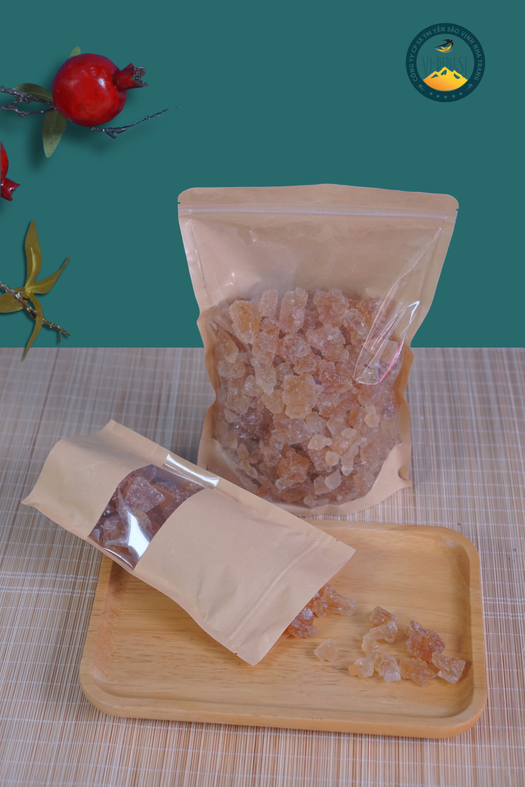 Đường Phèn Vàng Kết Tinh Tự Nhiên Làng Găng Nghệ An - 1Kg - Ảnh 2